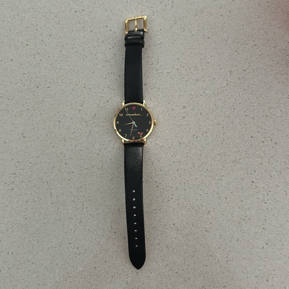 Kate Spade - it’s somewhere 5 o’clock black leather watch - Picture 3 of 3